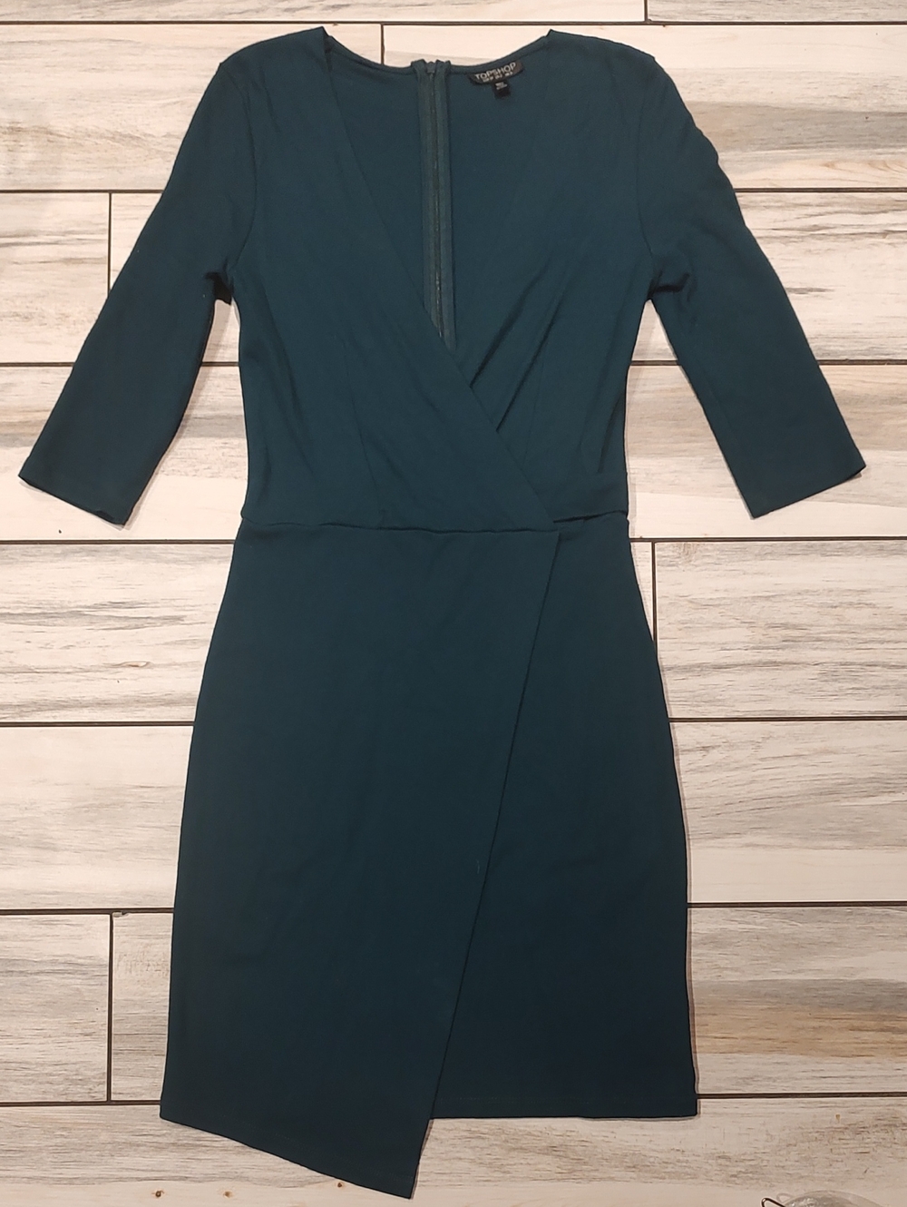 Topshop Deep Teal Midi Dress